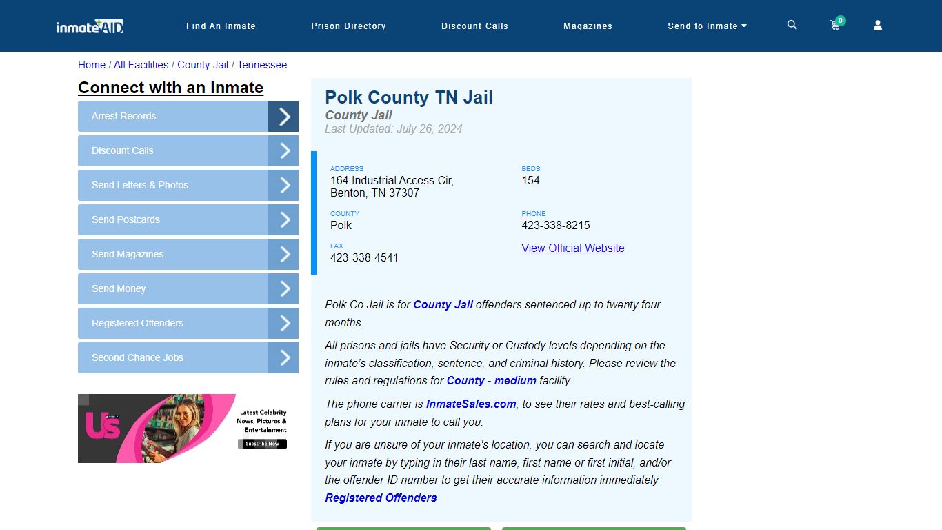 Polk County TN Jail - Inmate Locator